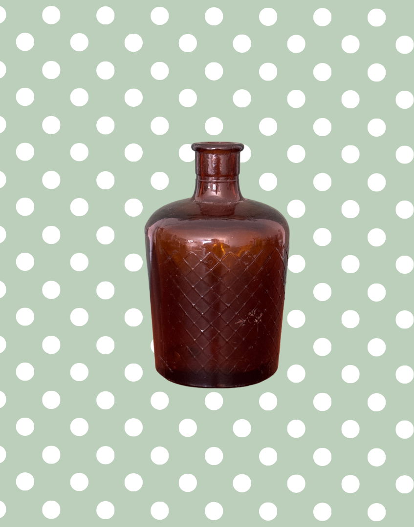 Rare Antique Amber “Not to Be Taken” Poison Bottle | Early 1900s Apothecary Brown Glass