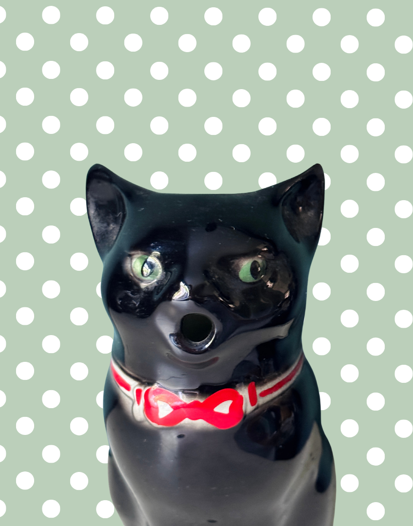 Charming Vintage Black Cat Milk Jug | Retro Tony Wood Novelty Pottery from Staffordshire
