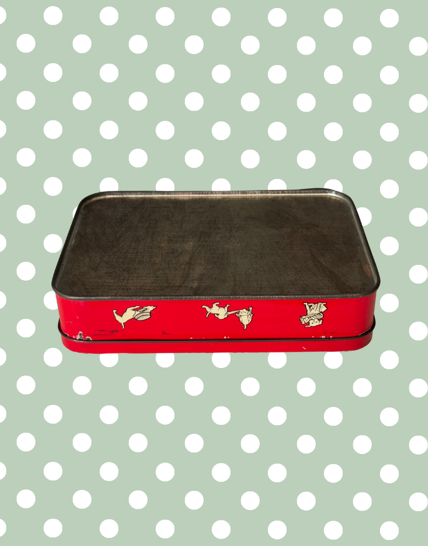 1950s Benson’s Cheeky Puppy Vintage Tin | Mid-Century Confectionery Advertising Prop and Collectable