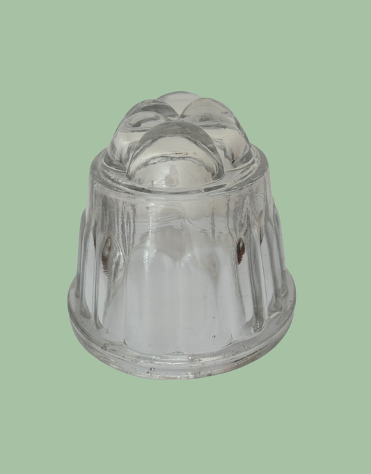 Clear glass jelly mold