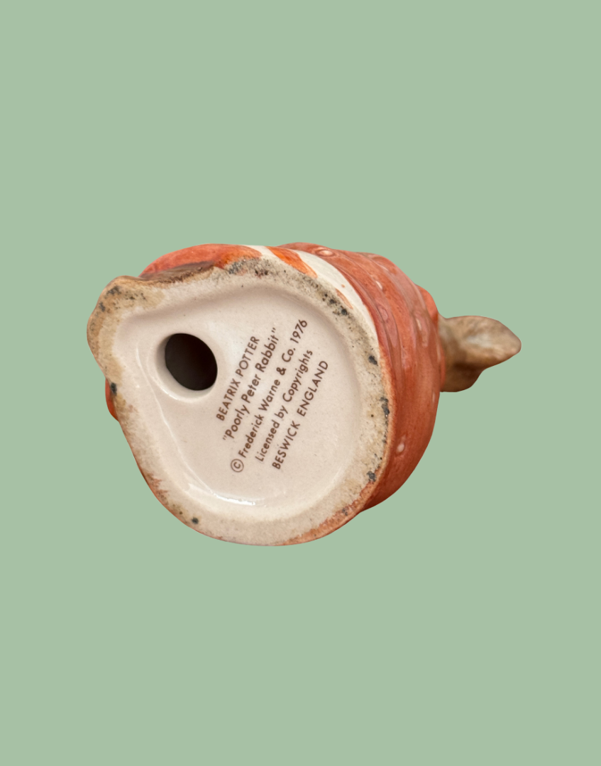 Base view of maker stamp on Beatrix Potter ‘Poorly Peter Rabbit’ Beswick Figurine
