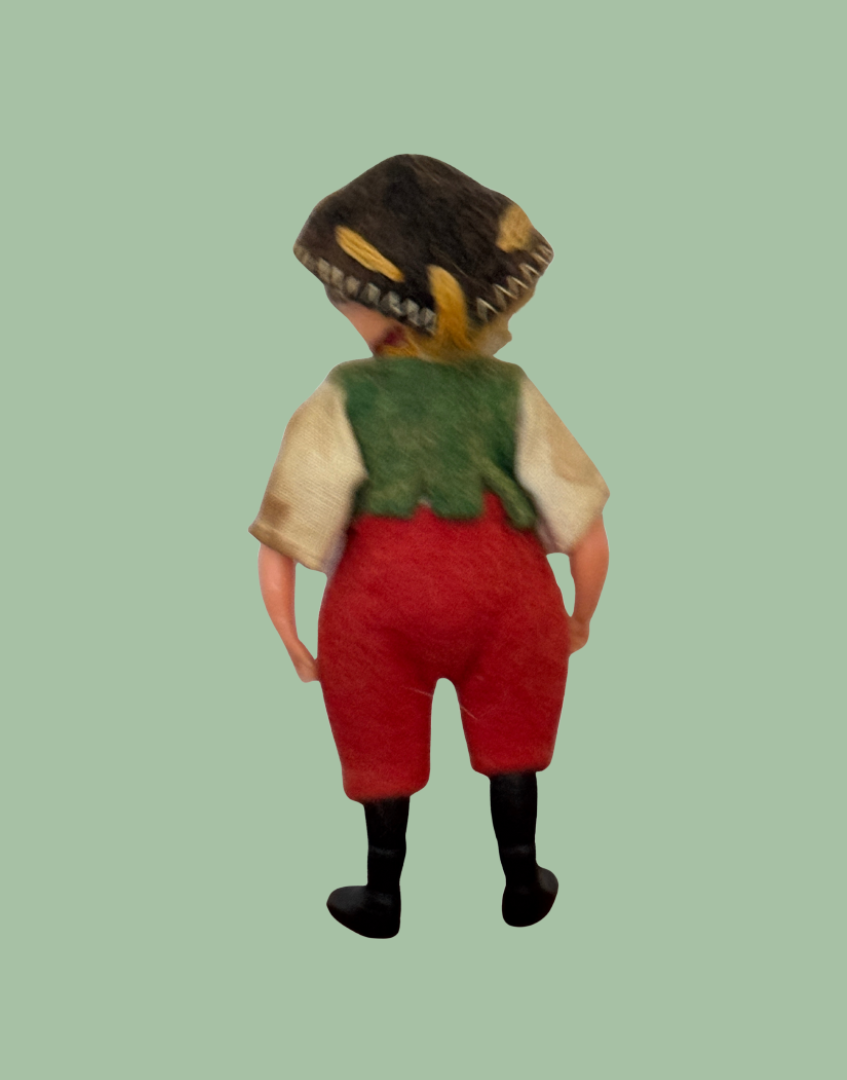 Reverse of antique german celluloid doll collectable