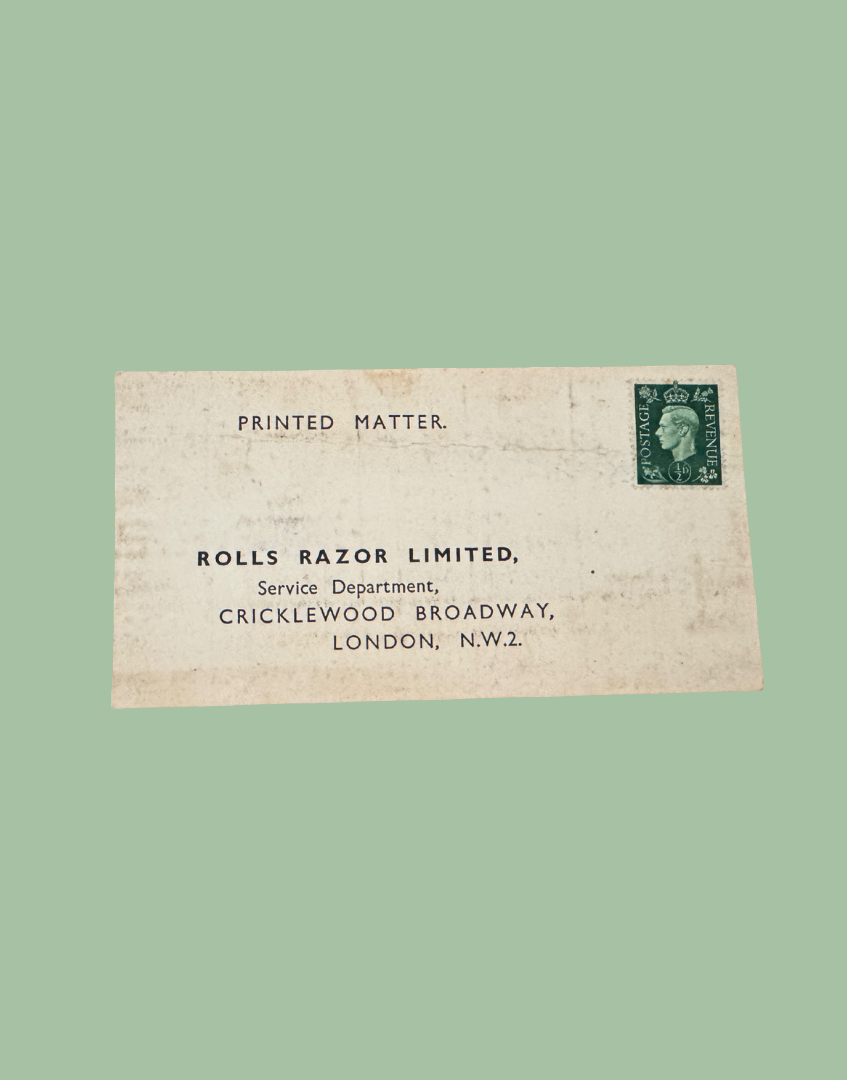 Rolls Razor Limited Printed Matter with Vintage Stamp