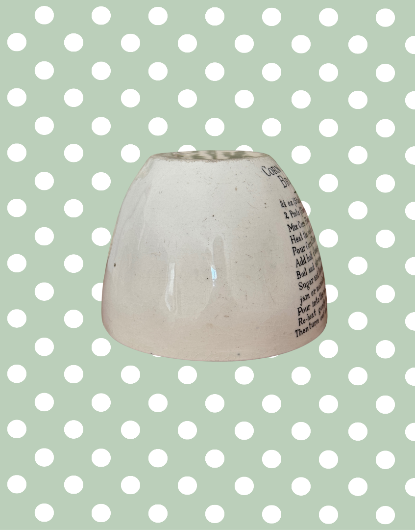 1910 -1920’s Vintage Brown & Polson’s Corn Flour Blancmange Mould with Printed Recipe | Highly Collectable Kitchenalia