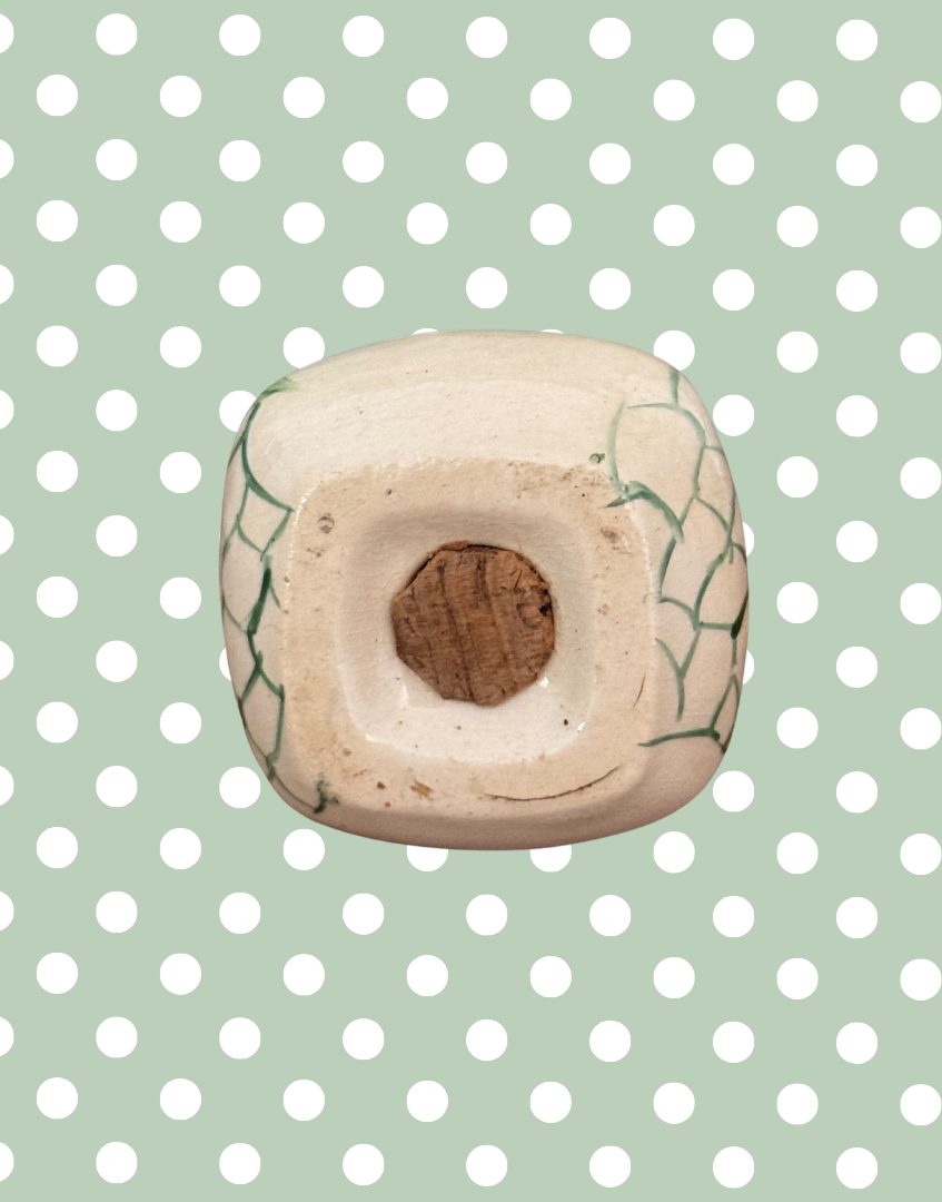 Vintage Hand-Painted Pretty Floral Ceramic Pepper Shaker & Mustard Pot Set | Mid-Century Miniature Diningware