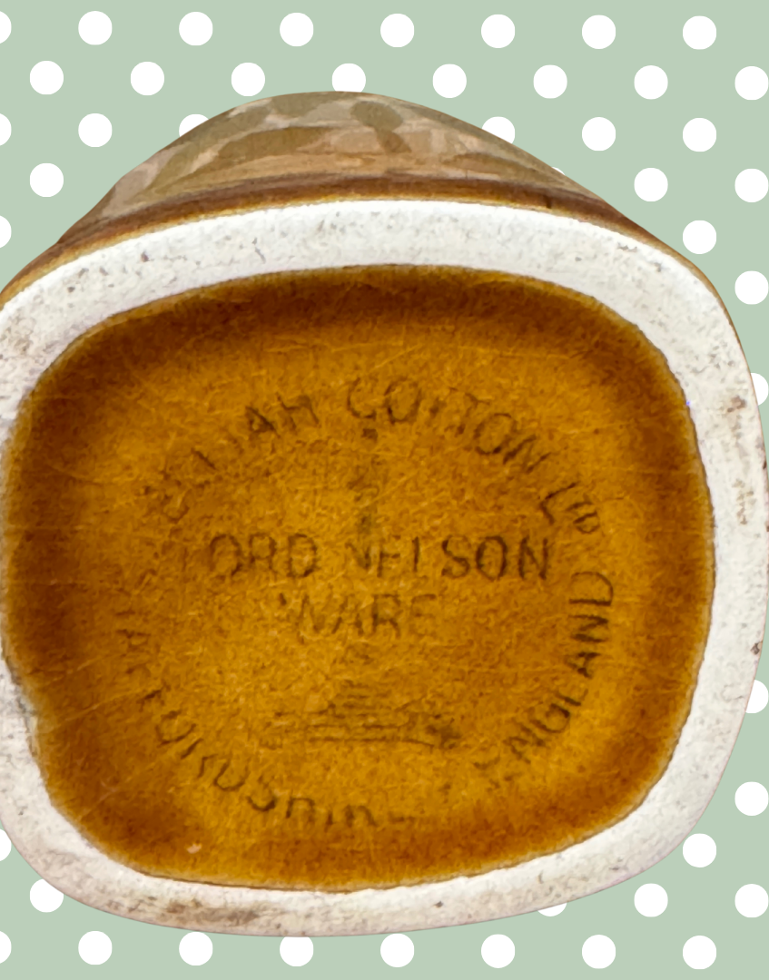 Rare Vintage Miniature Mustard Pot | Lord Nelson Ware, Staffordshire Ceramic Collectable