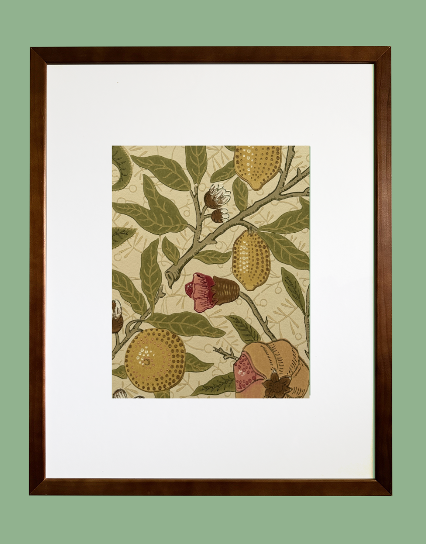 ‘Fruit – Limestone & Artichoke’ Vintage Morris & Co. Classic Wall Art | William Morris Orchard-Inspired Wallpaper Print