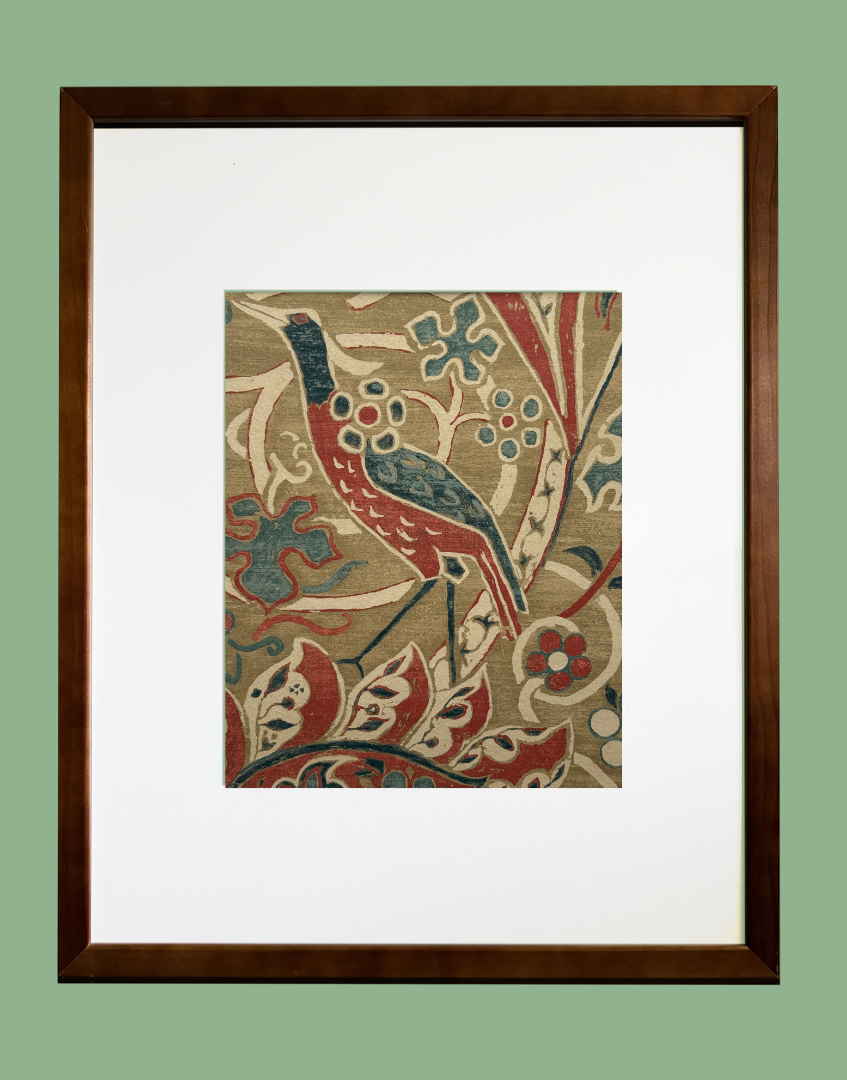 ‘Bullerswood – Spice & Manilla’ William Morris Unique Wall Art | Framed Vintage Premium Linen Wallpaper Print