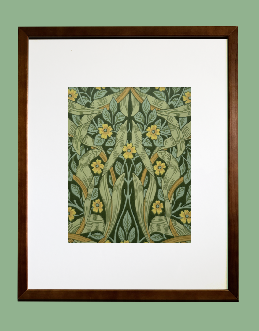 'Pimpernel – Privet & Slate’ Unique Floral William Morris Wall Art | Framed Classic Arts & Crafts Morris & Co. Print