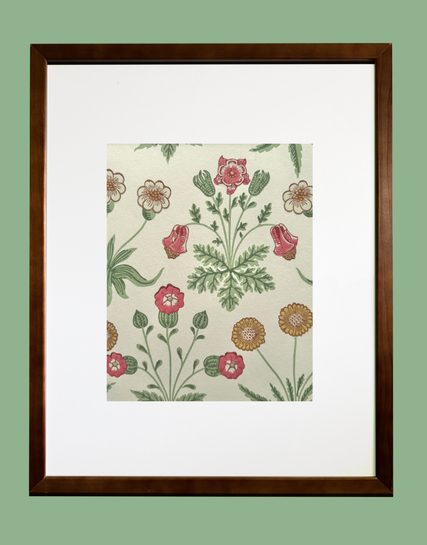 ‘Daisy – Willow & Pink’ William Morris Unique Wall Decor | Wood Framed Morris & Co. Vintage Archive Wallpaper Print