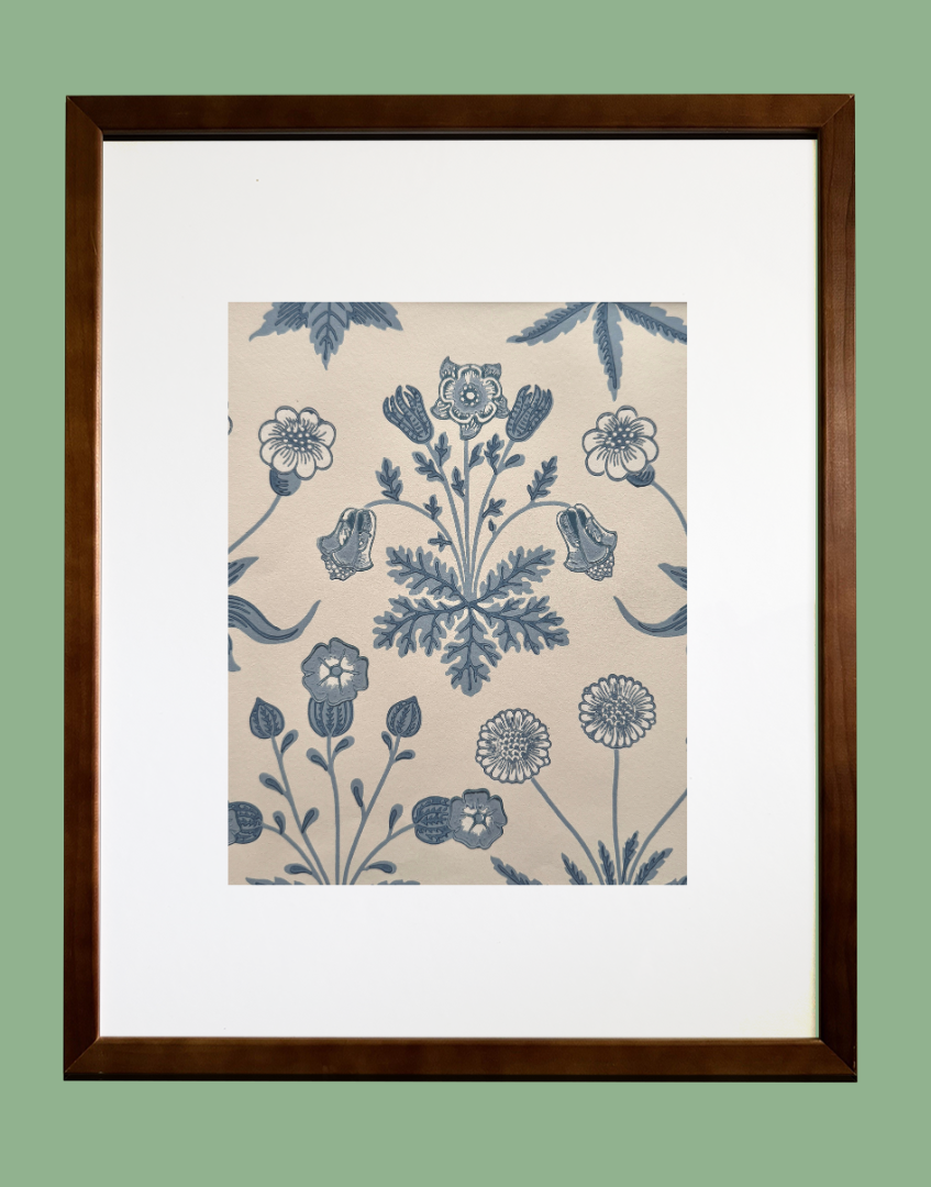 'Daisy – Blue Ivory’ William Morris Classic Wall Art | Country Cottage Style Framed Morris Print