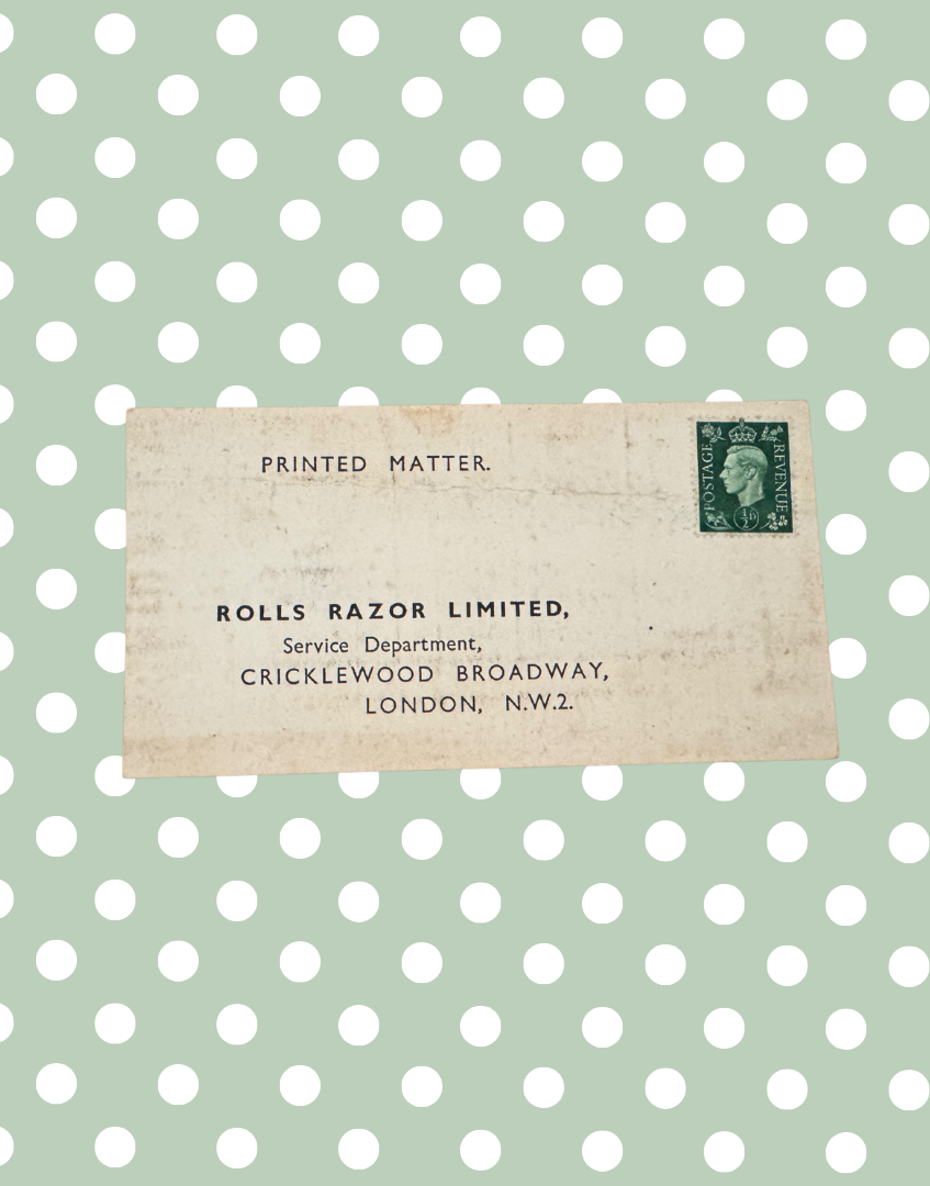 Rolls Razor Limited Printed Matter with Vintage Stamp