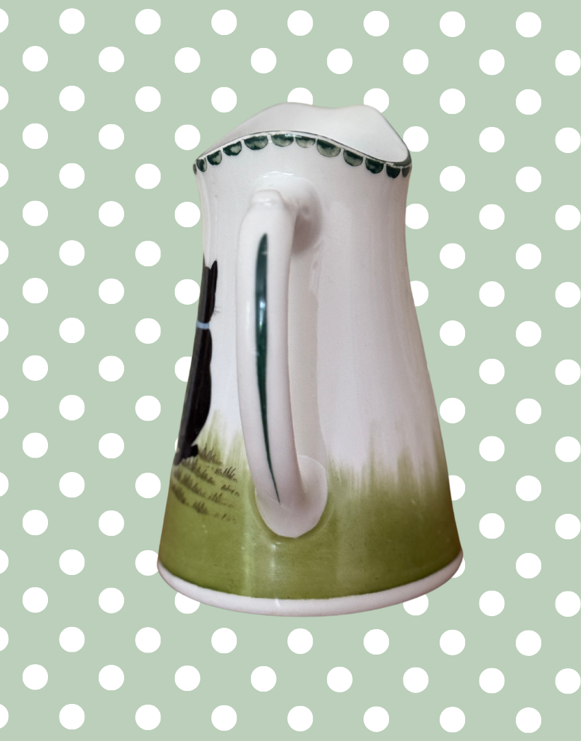 Antique Grimwades “Bon Soir” Black Cats Nursery Ware Jug | Rare French Cats Children’s Milk Jug c.1900