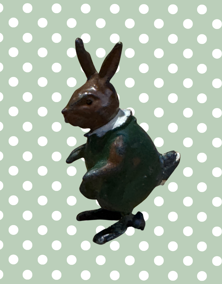 ‘Brother Rabbit’ Adorable Miniature Cococub Figurine | Rare 1930s Collectible Lead Toy