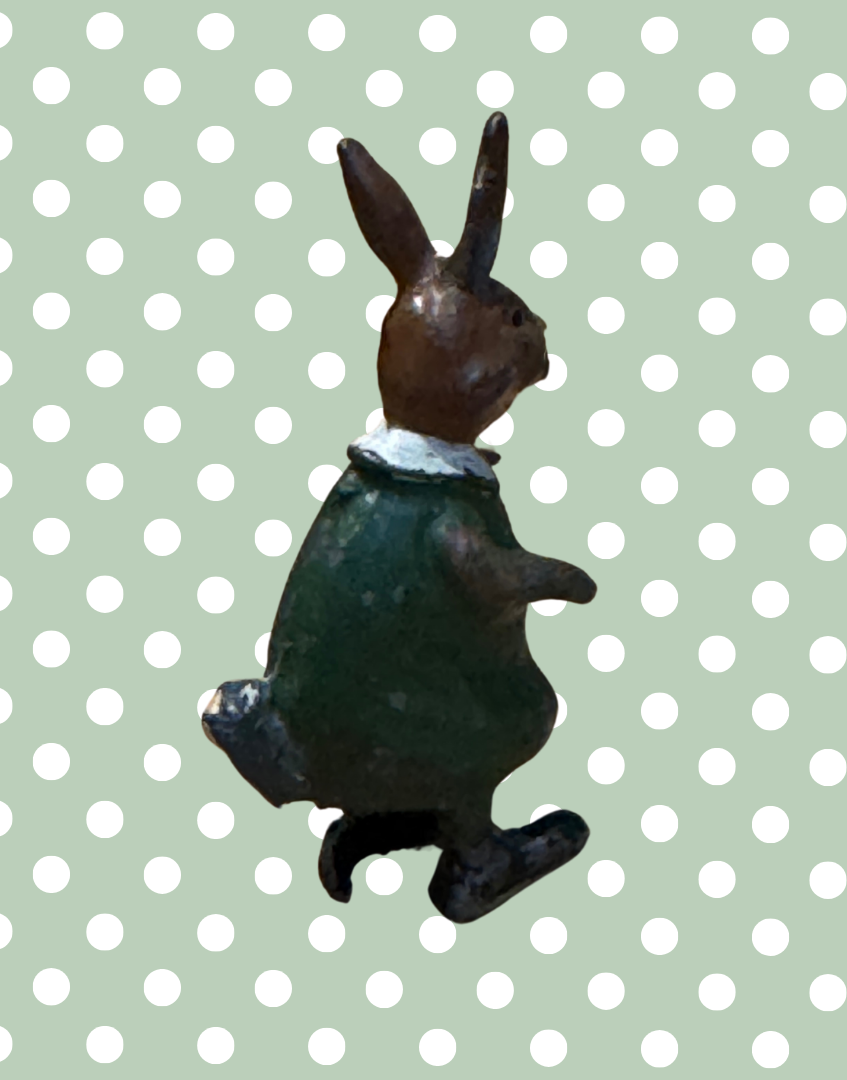 ‘Brother Rabbit’ Adorable Miniature Cococub Figurine | Rare 1930s Collectible Lead Toy