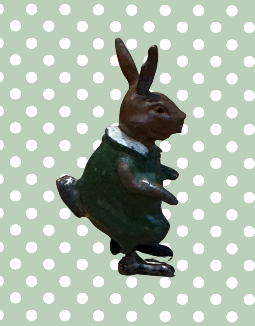 ‘Brother Rabbit’ Adorable Miniature Cococub Figurine | Rare 1930s Collectible Lead Toy