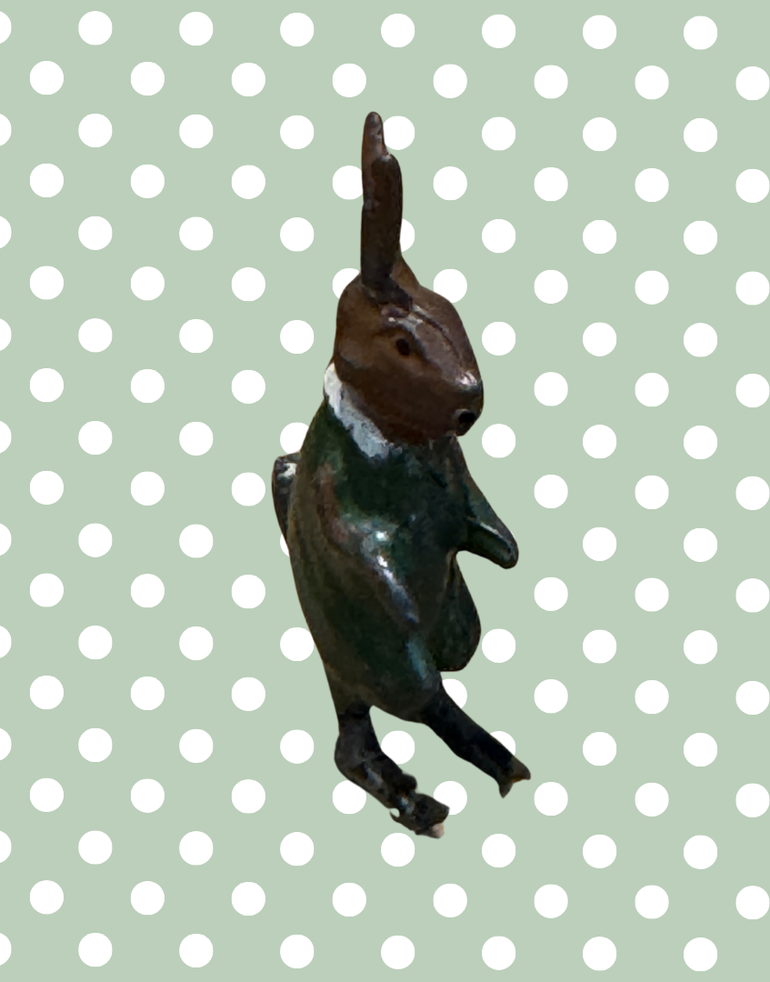‘Brother Rabbit’ Adorable Miniature Cococub Figurine | Rare 1930s Collectible Lead Toy