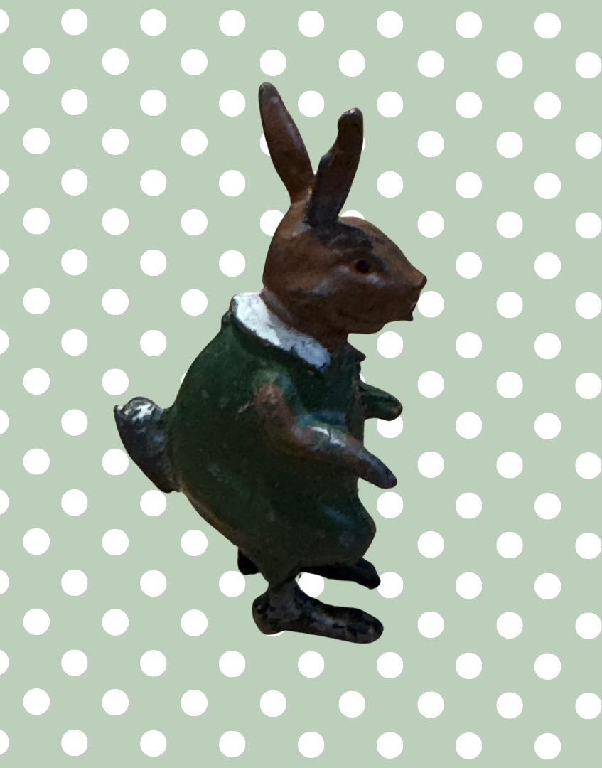 ‘Brother Rabbit’ Adorable Miniature Cococub Figurine | Rare 1930s Collectible Lead Toy