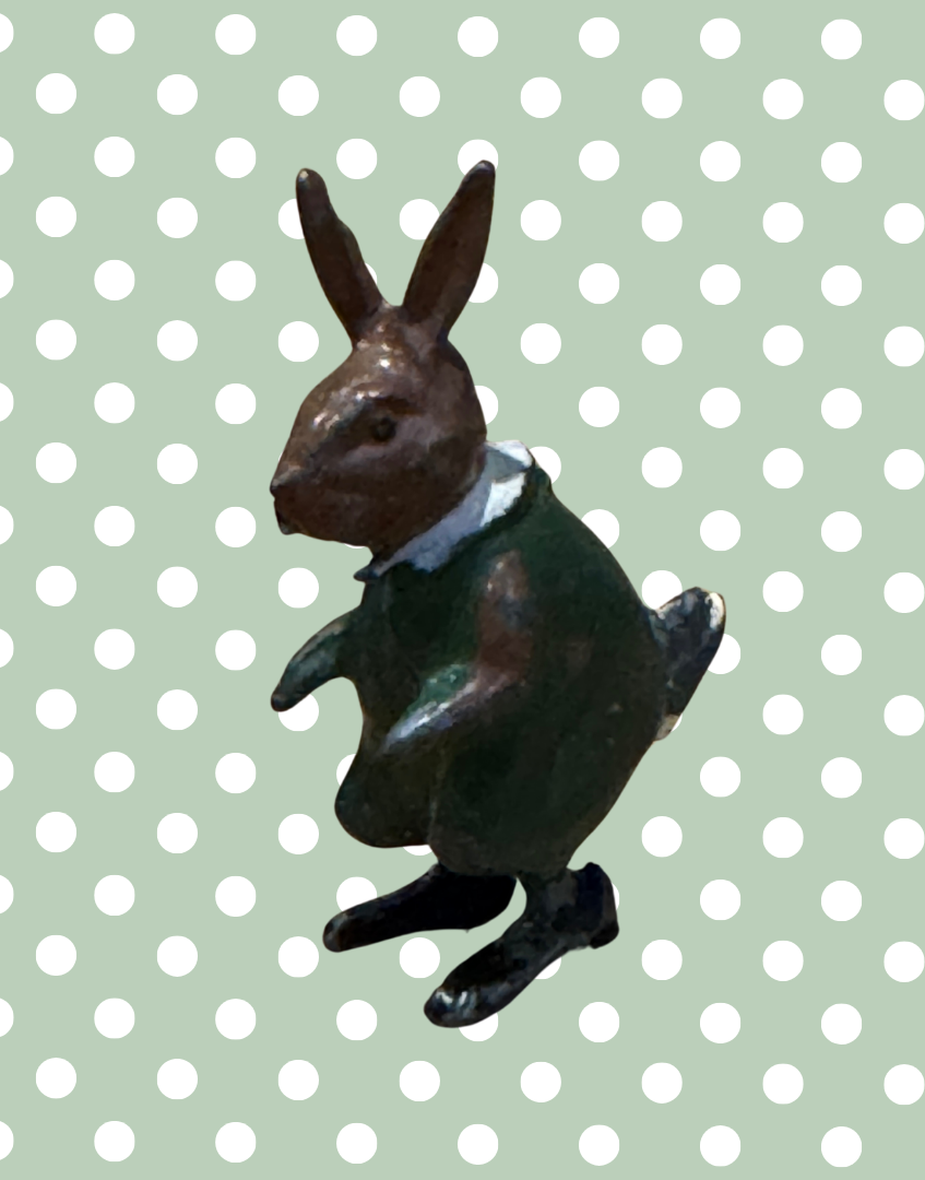 ‘Brother Rabbit’ Adorable Miniature Cococub Figurine | Rare 1930s Collectible Lead Toy