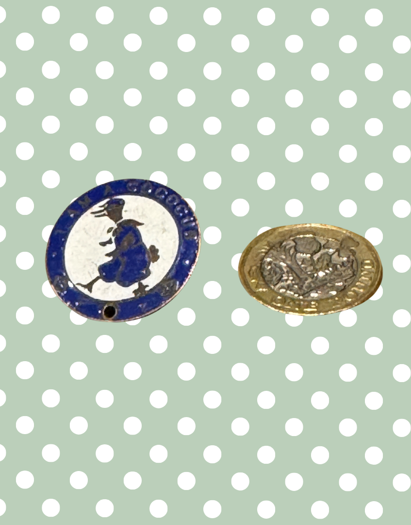 Vintage Cadbury Cococub Enamel Club Badge | 1930s British Pre War Brass Collectable