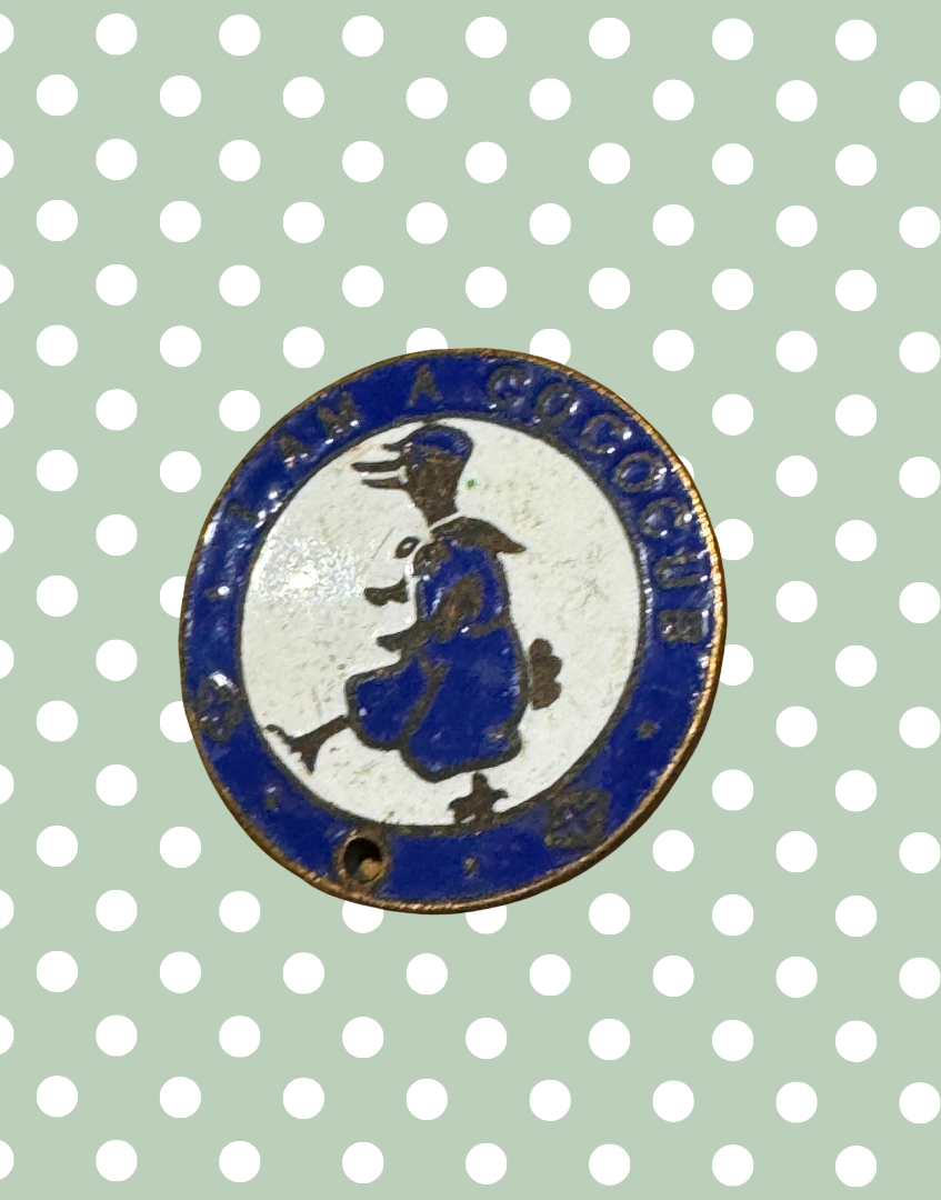 Vintage Cadbury Cococub Enamel Club Badge | 1930s British Pre War Brass Collectable