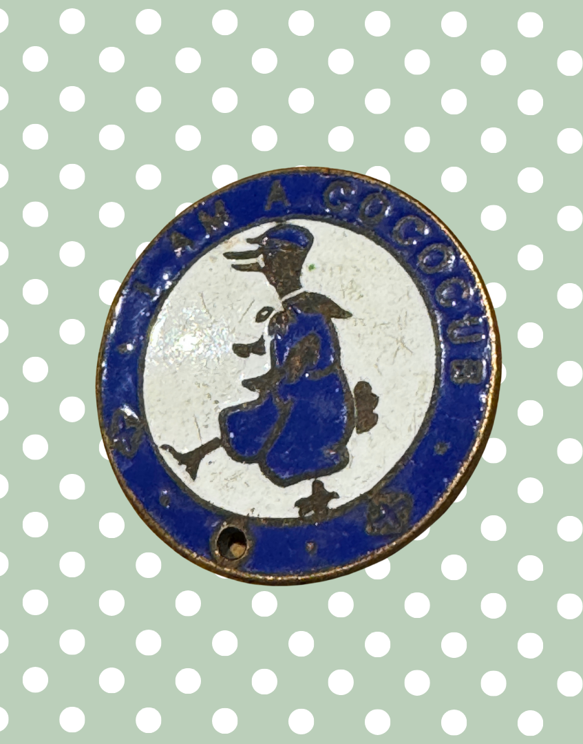 Vintage Cadbury Cococub Enamel Club Badge | 1930s British Pre War Brass Collectable