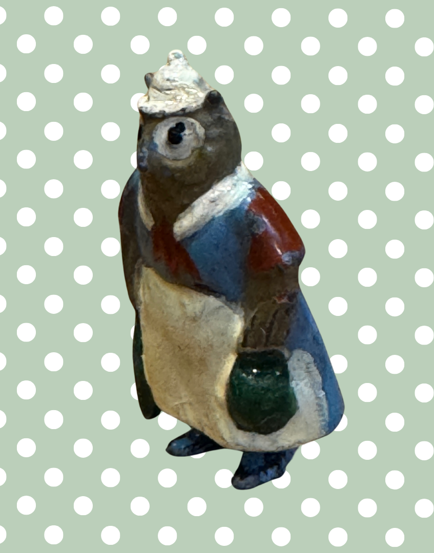 ‘Granny Owl’ Cadbury Cococub Figurine |Rare Collectable Vintage 1930s Lead Toy