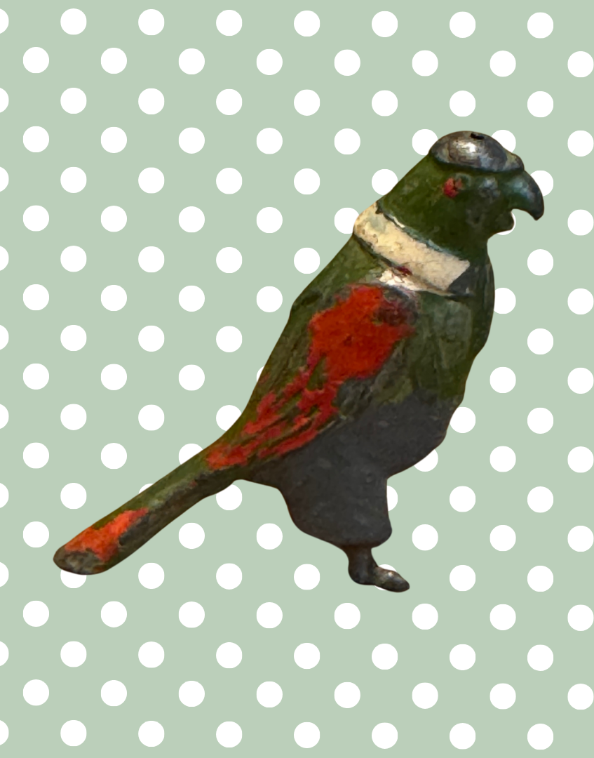 ‘Percy Parrot’ (Version 2) Cadbury Cococub Vintage Figurine | 1930s Hand Painted Lead Collectables