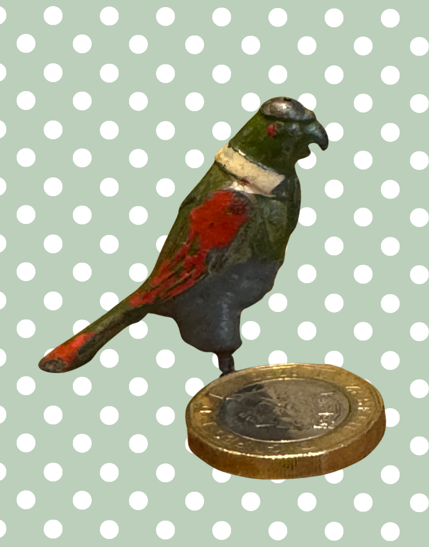 ‘Percy Parrot’ (Version 2) Cadbury Cococub Vintage Figurine | 1930s Hand Painted Lead Collectables
