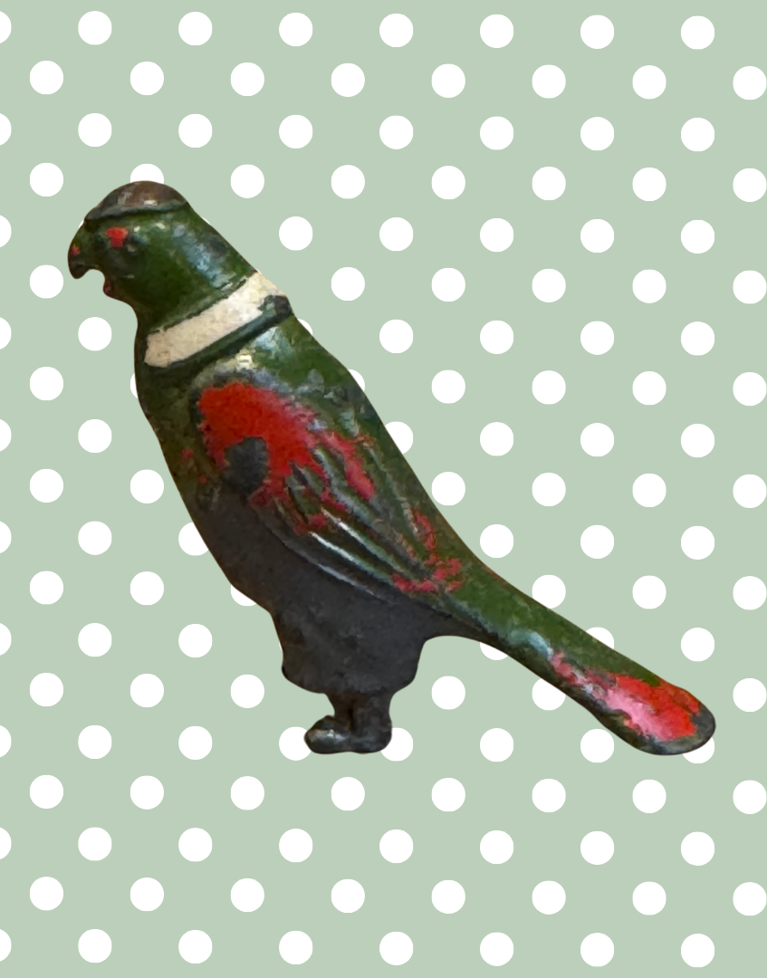 ‘Percy Parrot’ (Version 2) Cadbury Cococub Vintage Figurine | 1930s Hand Painted Lead Collectables