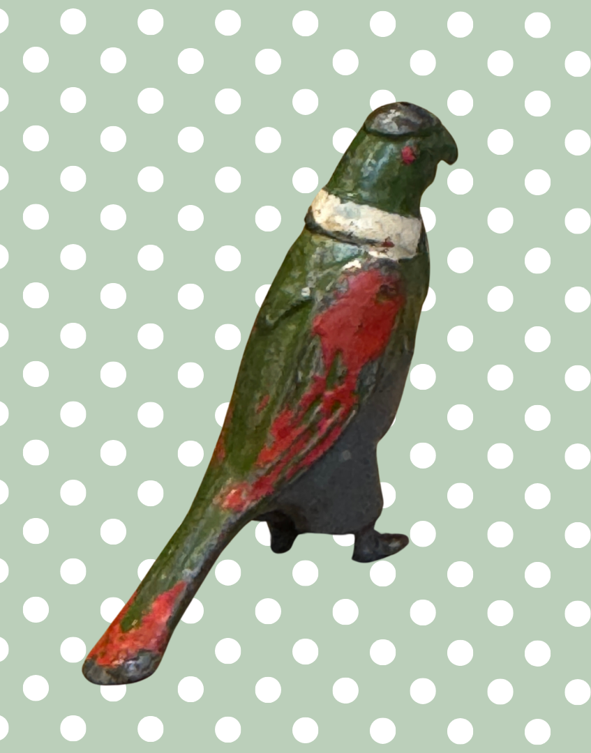 ‘Percy Parrot’ (Version 2) Cadbury Cococub Vintage Figurine | 1930s Hand Painted Lead Collectables
