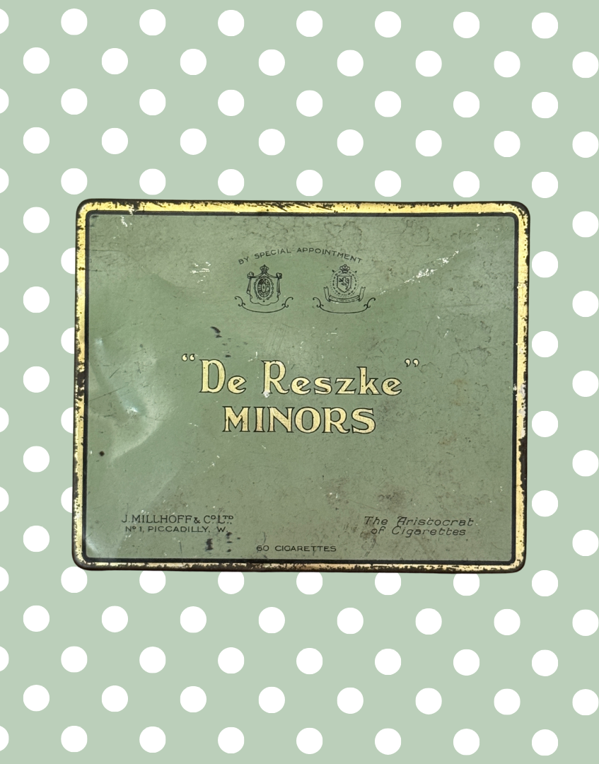 Vintage 'De Reszke Minors' Cigarette Tin | Antique Tobacco Collectible with Royal Appointment