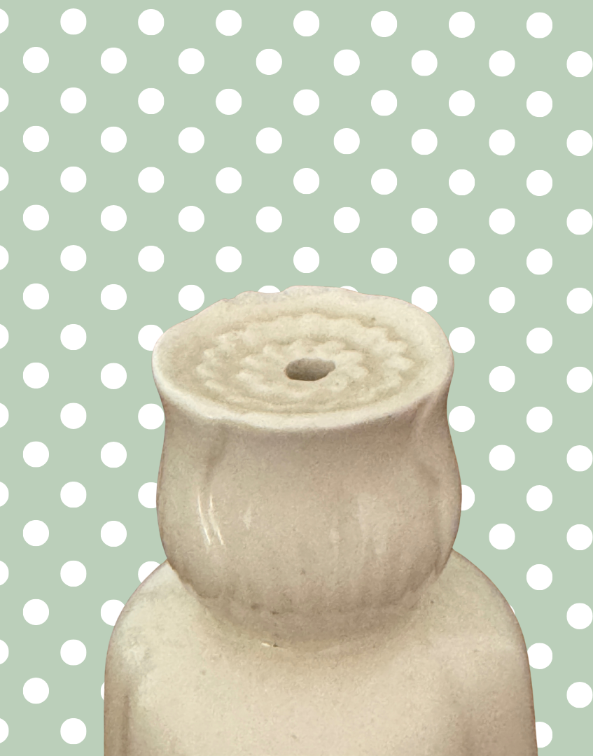 White Pretty Tall Ironstone Tulip-Headed Pie Funnel | Rare Elegant Floral Vintage British Design