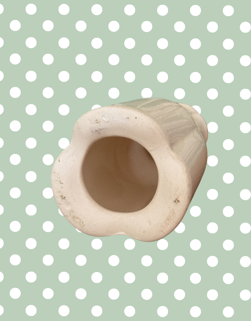 White Pretty Tall Ironstone Tulip-Headed Pie Funnel | Rare Elegant Floral Vintage British Design