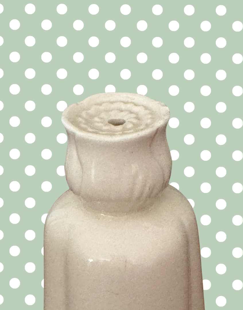 White Pretty Tall Ironstone Tulip-Headed Pie Funnel | Rare Elegant Floral Vintage British Design