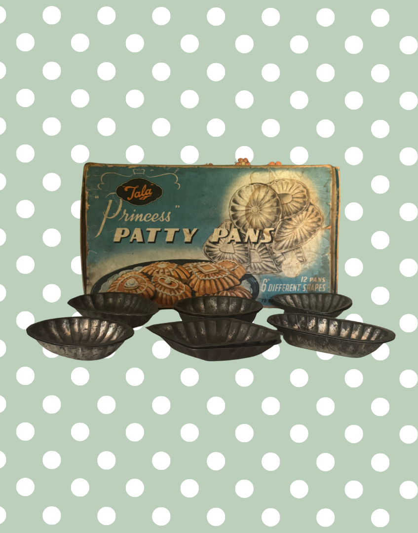Vintage Tala Princess Patty Pans Tins in Original Box | 1950s Classic British Kitsch Kitchenalia
