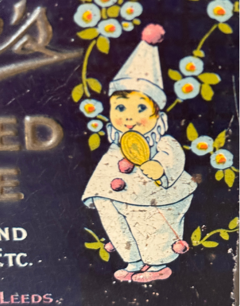 Nursery-Style Graphics on 1930s Thornes Toffee Tin