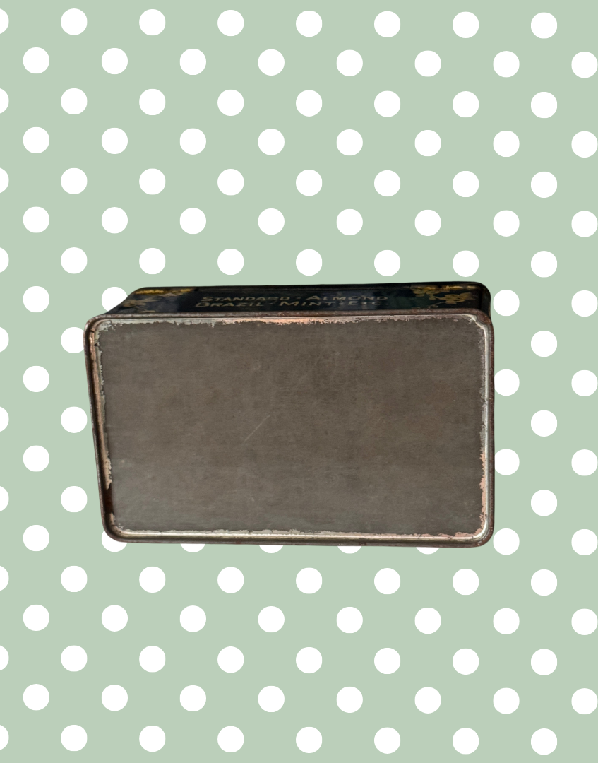 Whimiscal 1930s Thorne’s of Leeds Assorted Toffee Tin | Vintage Confectionery Advertising | Dark Quirky Nursery-Style Graphics