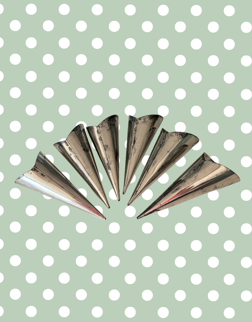 Tala Classic Cream Horn Moulds | Set of 6 | Vintage Mid-Century Baking Props or Collectables