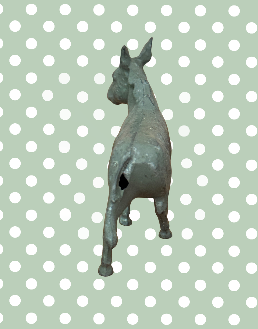 Mid Grey Medium Standing Donkey Figurine | 1920s Britains Hand-Painted Lead Collectable