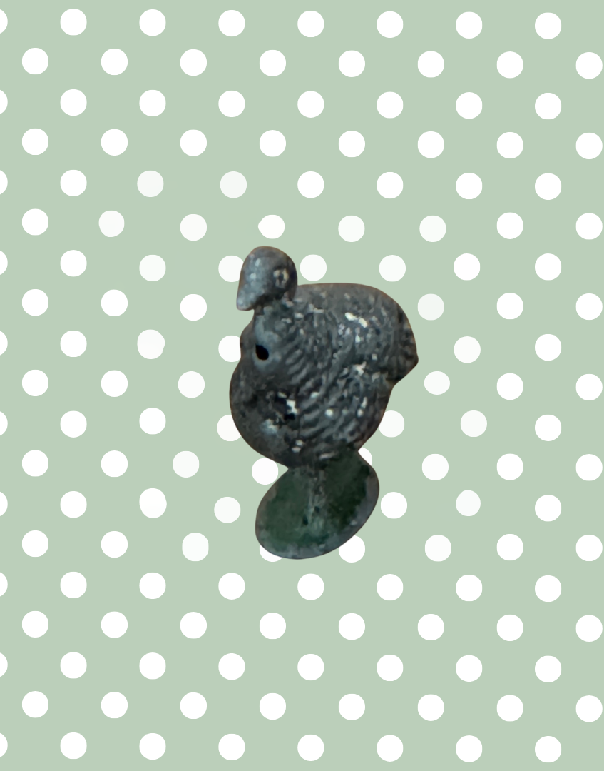 Young Turkey or Guinea Fowl on Stand | 1920s Britains Lead Farmyard Toy with Character