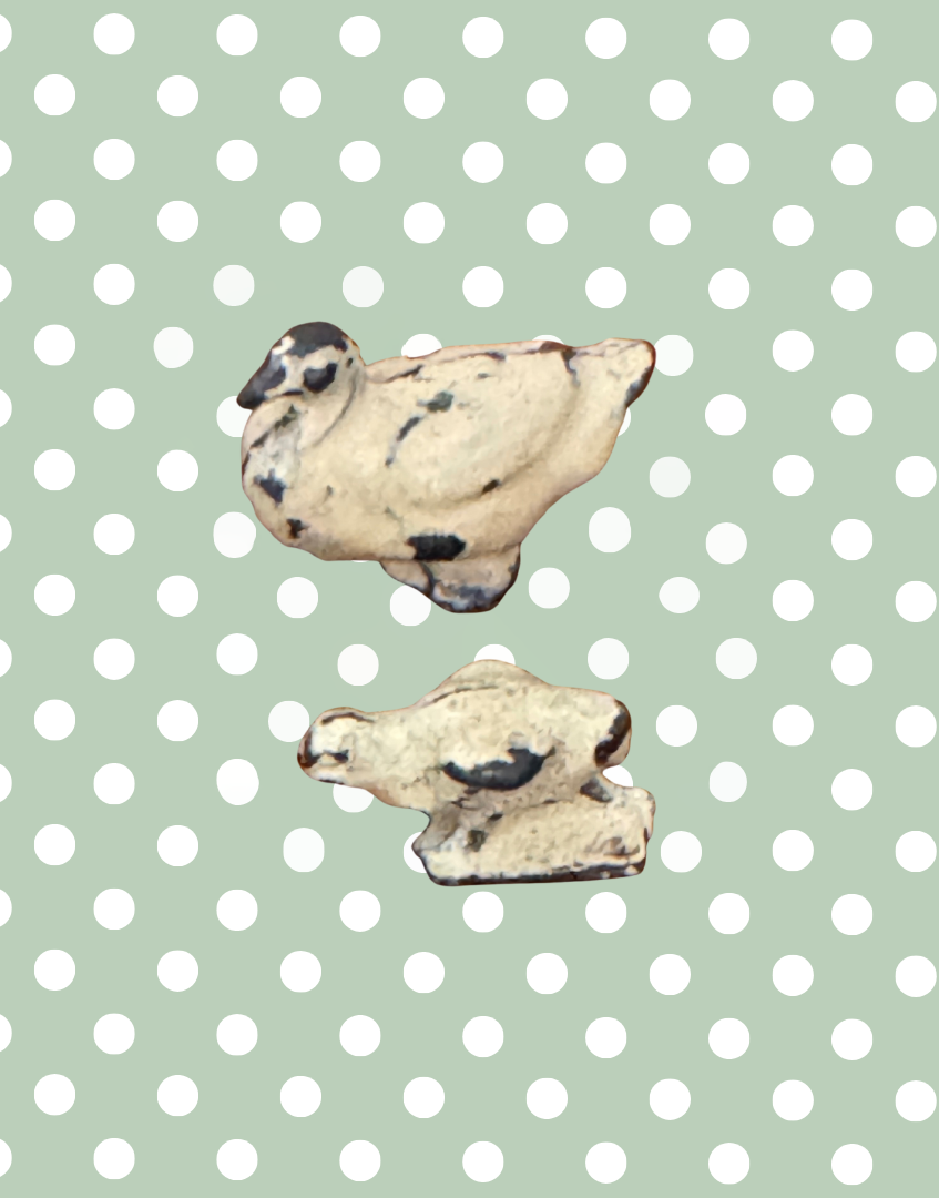 Title: Mother Duck & Duckling Pair | 1920s Britains Hand-Painted Lead Farm Toy Collectibles