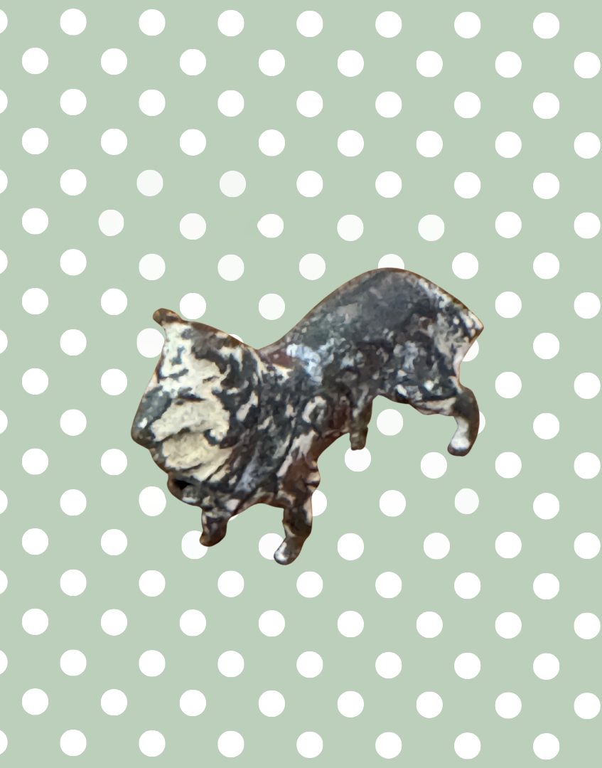Miniature Tan and Cream Farm Dog | 1920s Britains Hand-Painted Lead Working Dog Collectable