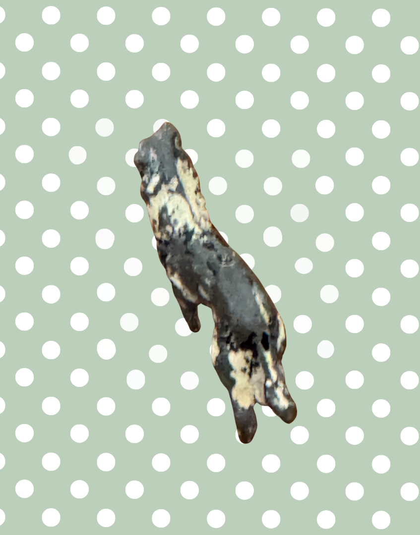 Miniature Black and Cream Working Farm Dog (Version2) | 1920s Britains Lead Toy Collectible