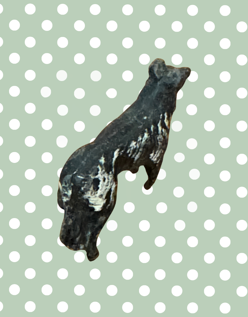 Proud Miniature Dark Grey and Cream Working Collie Farm Dog | 1920s Britains Lead Collectible