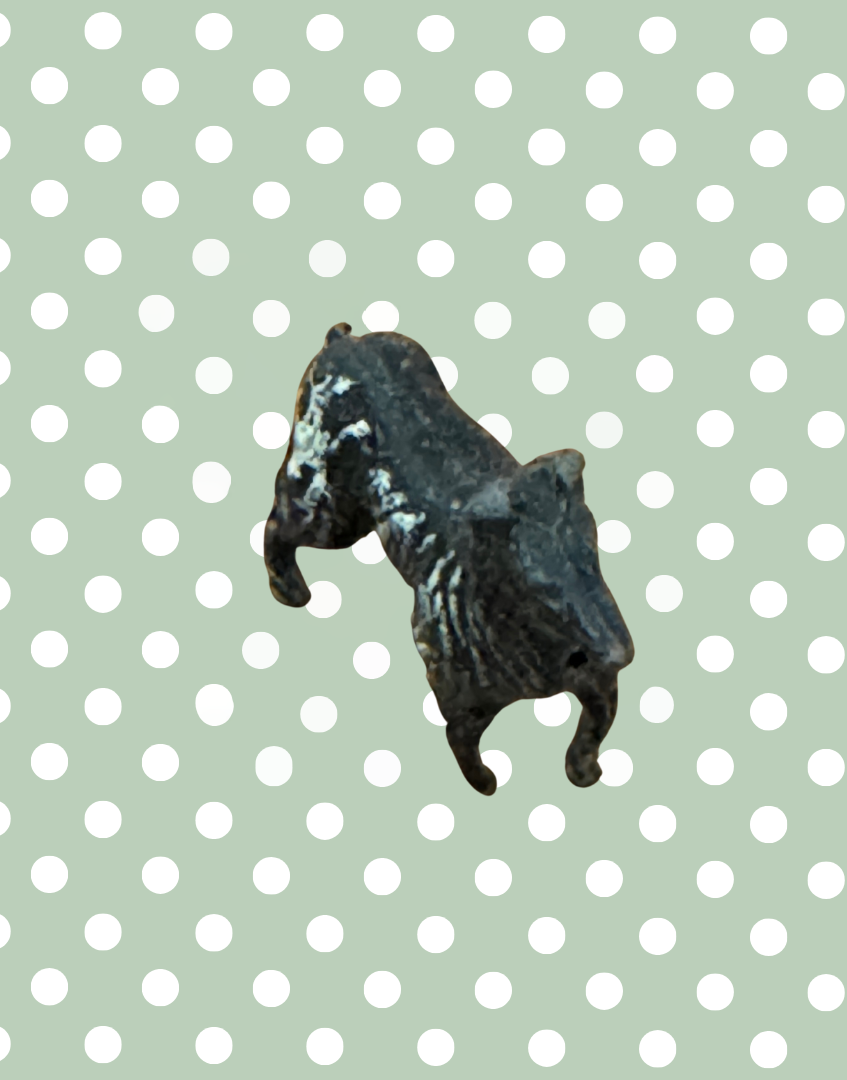 Proud Miniature Dark Grey and Cream Working Collie Farm Dog | 1920s Britains Lead Collectible