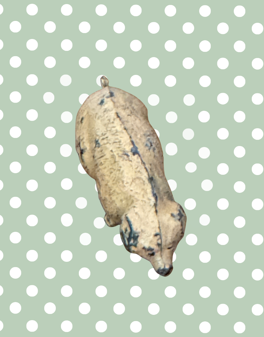 Small Ballet Slipper Pink Walking Pig with Curly Tail | 1920s Britains Hand-Painted Lead Farm Toy