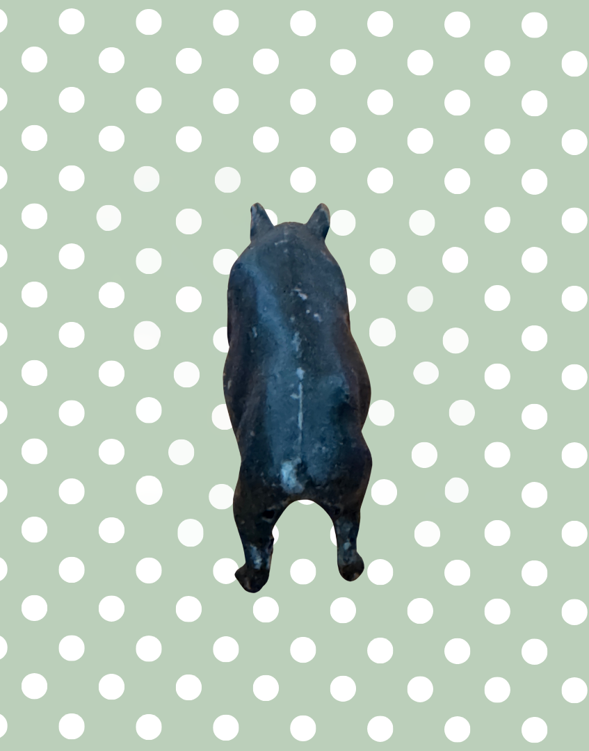 Medium Black Pig Figurine | John Hill & Co Farm & Countryside Lead Toy Collectable 1920s