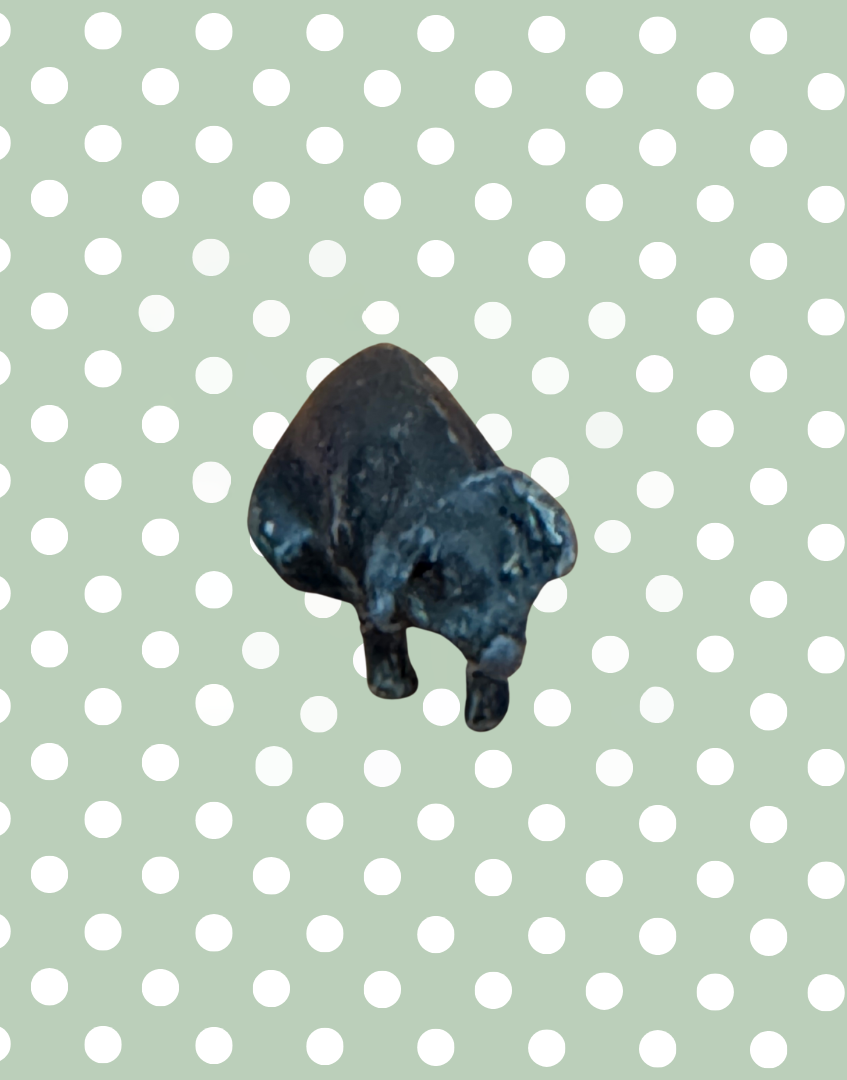 Black Miniature Sitting Piglet | Charming 1920s Britains Lead Farmyard Collectible