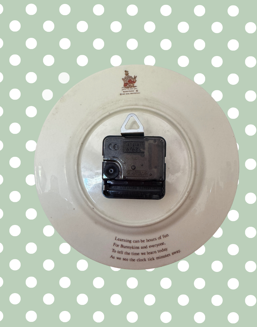 Vintage Royal Doulton Fine Bone China 'Bunnykins Schoolroom' Teaching Plate | 1984 Bunnykins Golden Jubilee Celebration Issue